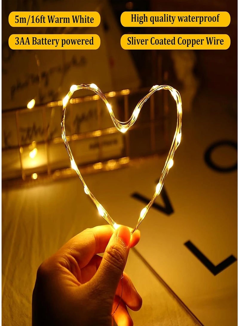 xianye أضواء خرافية متلألئة XIANYE 40/80LED سلك نحاسي، 4م/8م، تعمل بالبطارية، أضواء نجوم تتلألأ، مثالية لحفلات عيد الميلاد، ديكور منزلي، حفلات الزفاف، غرفة النوم، والديكورات الداخلية للحفلات - Image 4